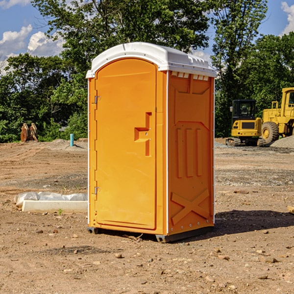 can i customize the exterior of the portable restrooms with my event logo or branding in Petersburg